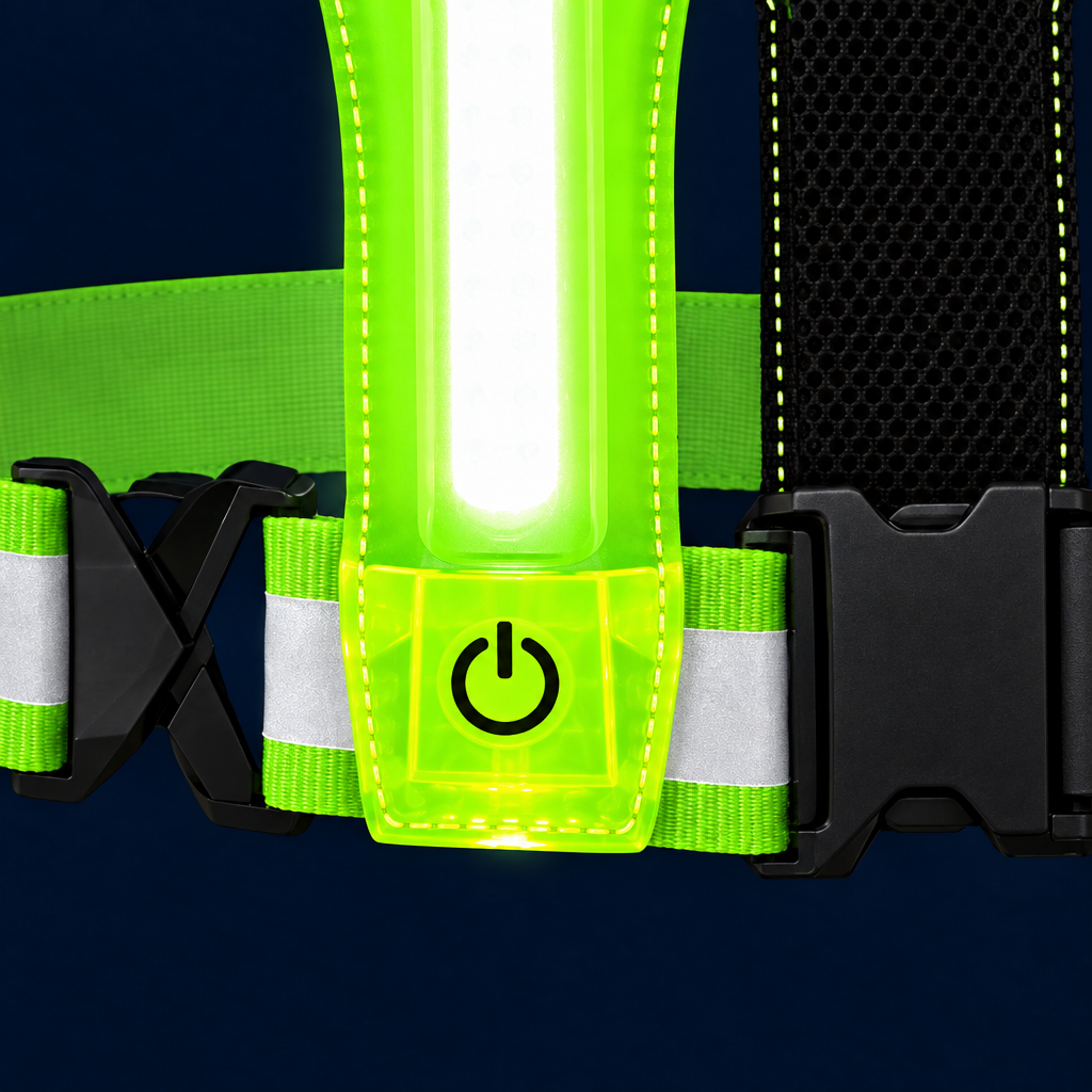 Gros plan 3 modes eclairage gilet Volyane